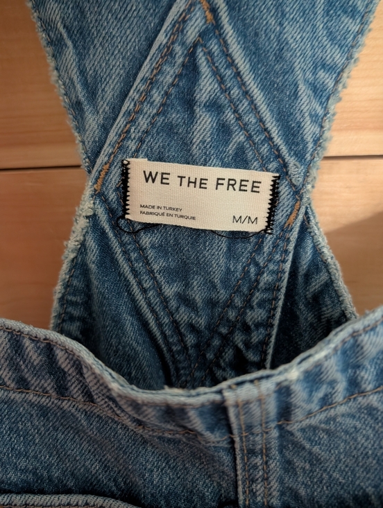 We The Free Barrel Denim Overalls By Free People, Size M, nwot. - Picture 6 of 7